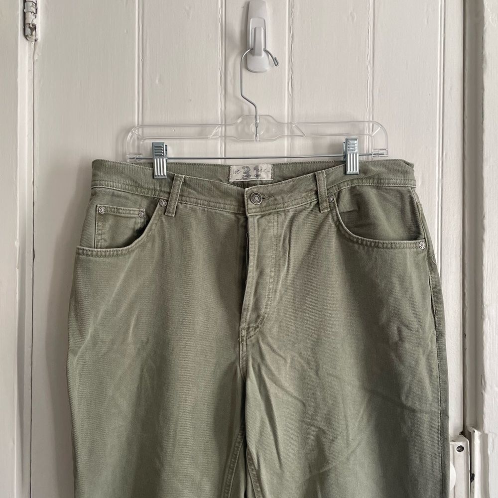 Free People Olive Maggie Mid-Rise Straight Jeans - Picture 4 of 7